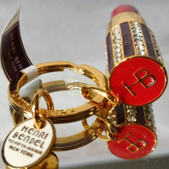 HENRI BENDEL Iconic Retired Enamel Crystal💄🗝️⛓️ Exclusive Stormtreasures NWT - Picture 5 of 7